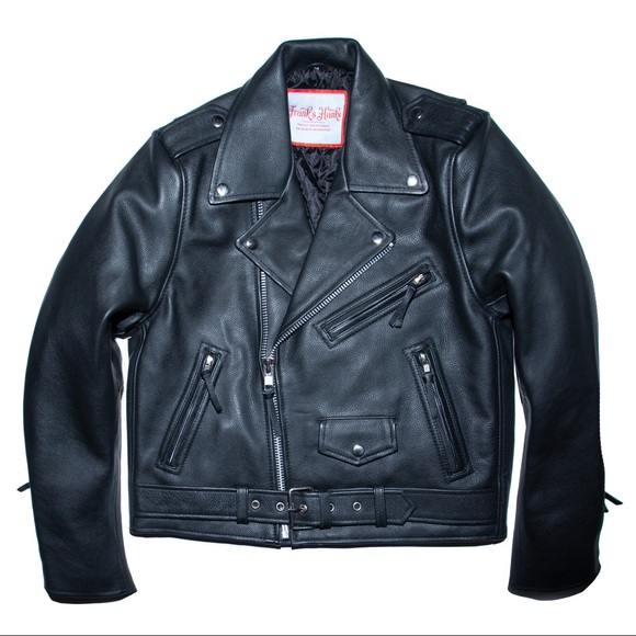 Frank's Hanks Jackets & Blazers - Classic Black Genuine Leather Moto Jacket